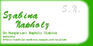 szabina napholz business card